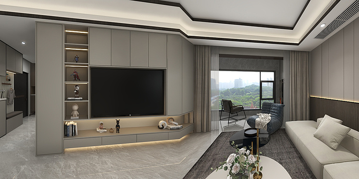 胡云欢-名城紫金轩116㎡3室-装修设计方案