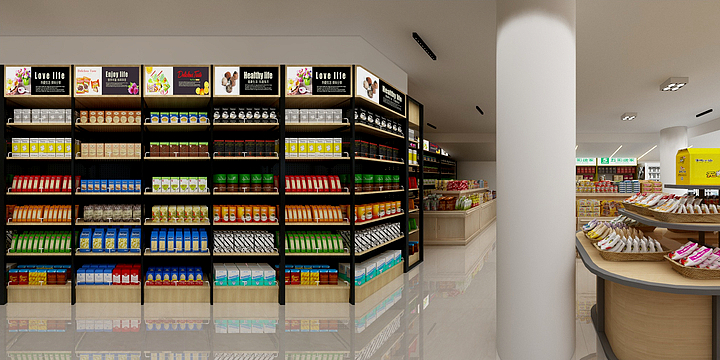 至美焕新设计工作室-零食店-装修设计方案