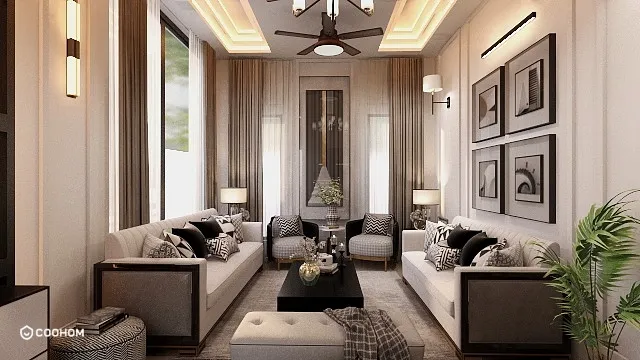 NoormArcInterioR的装修设计方案:Modern Neo-Classical Living Plus Dinning