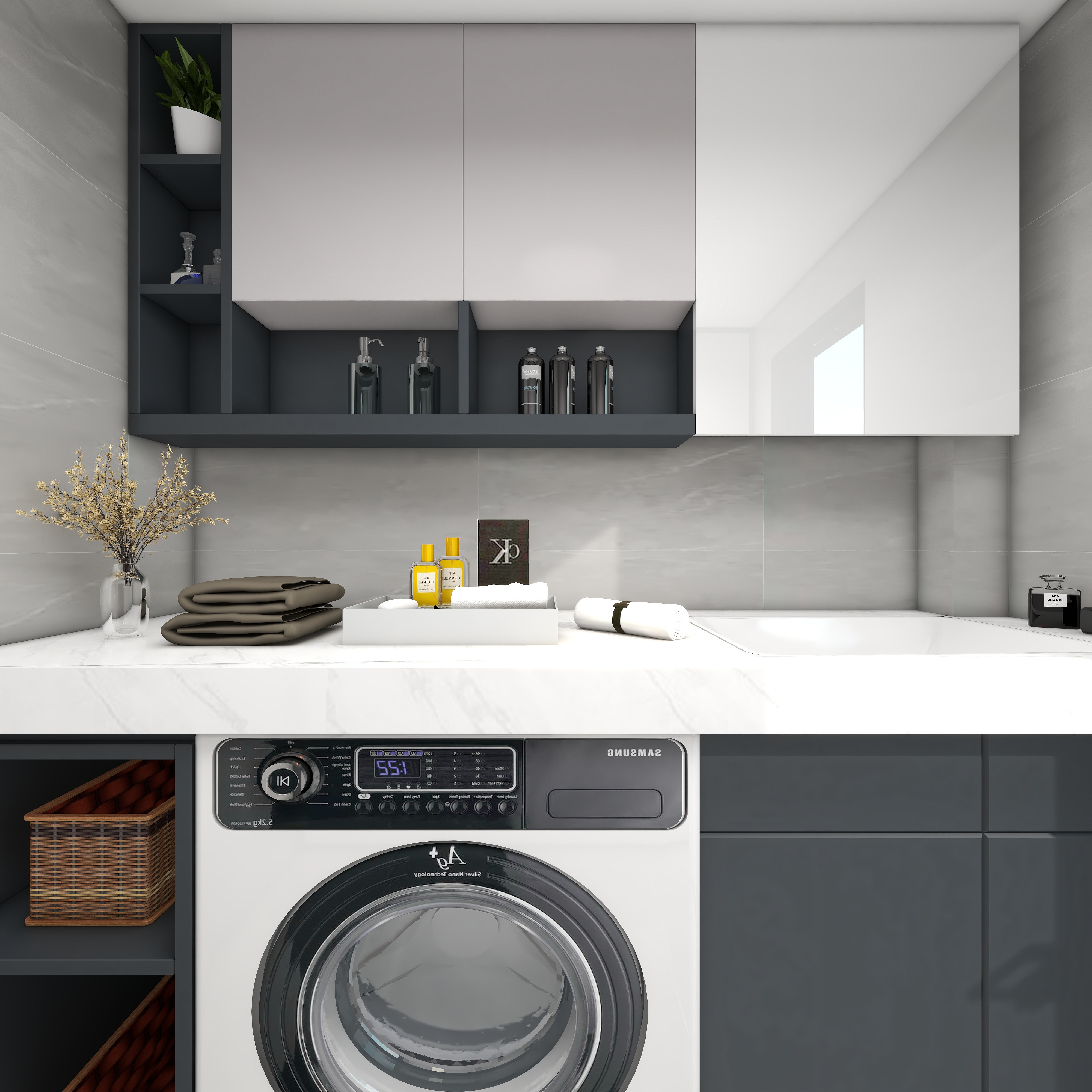 星空设计desgin-417㎡现代轻奢四层别墅四层设备间3装修效果图第3张