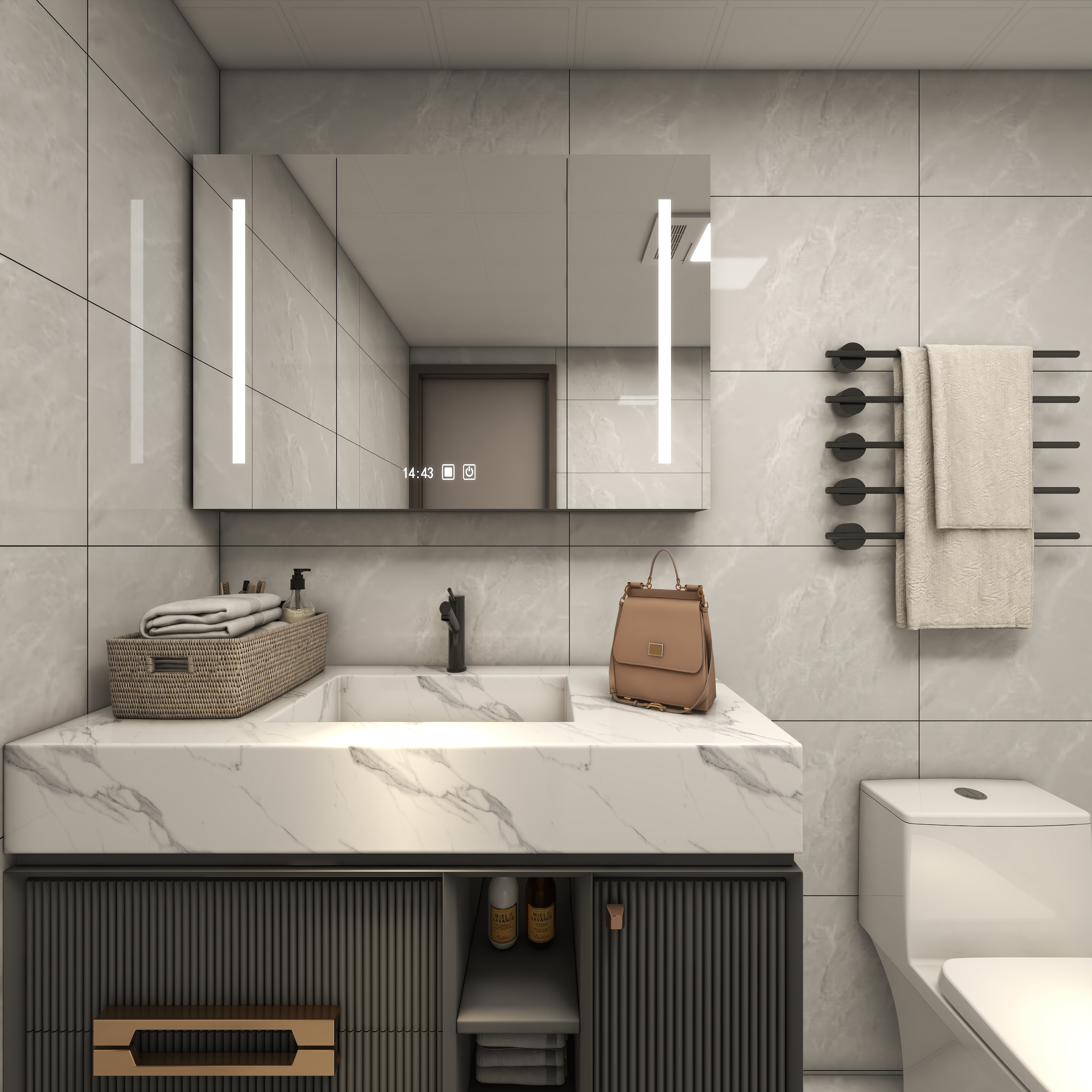 星空设计desgin-417㎡现代轻奢四层别墅一层卫生间装修效果图第3张