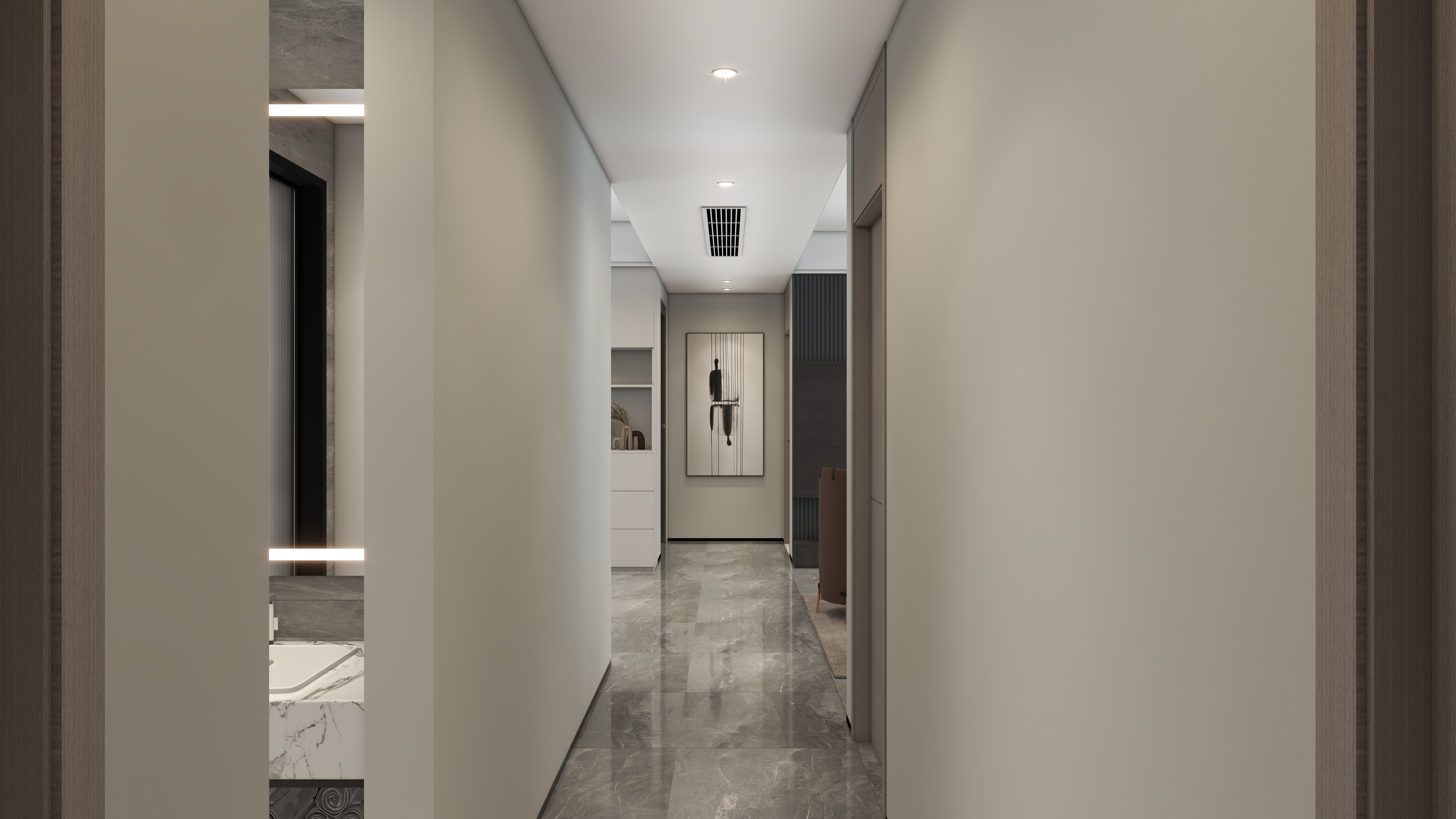 星空设计500一套-现代简约109㎡3室装修效果图