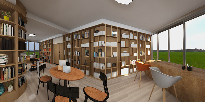 AA沐AA-图书室.dwg-装修设计方案