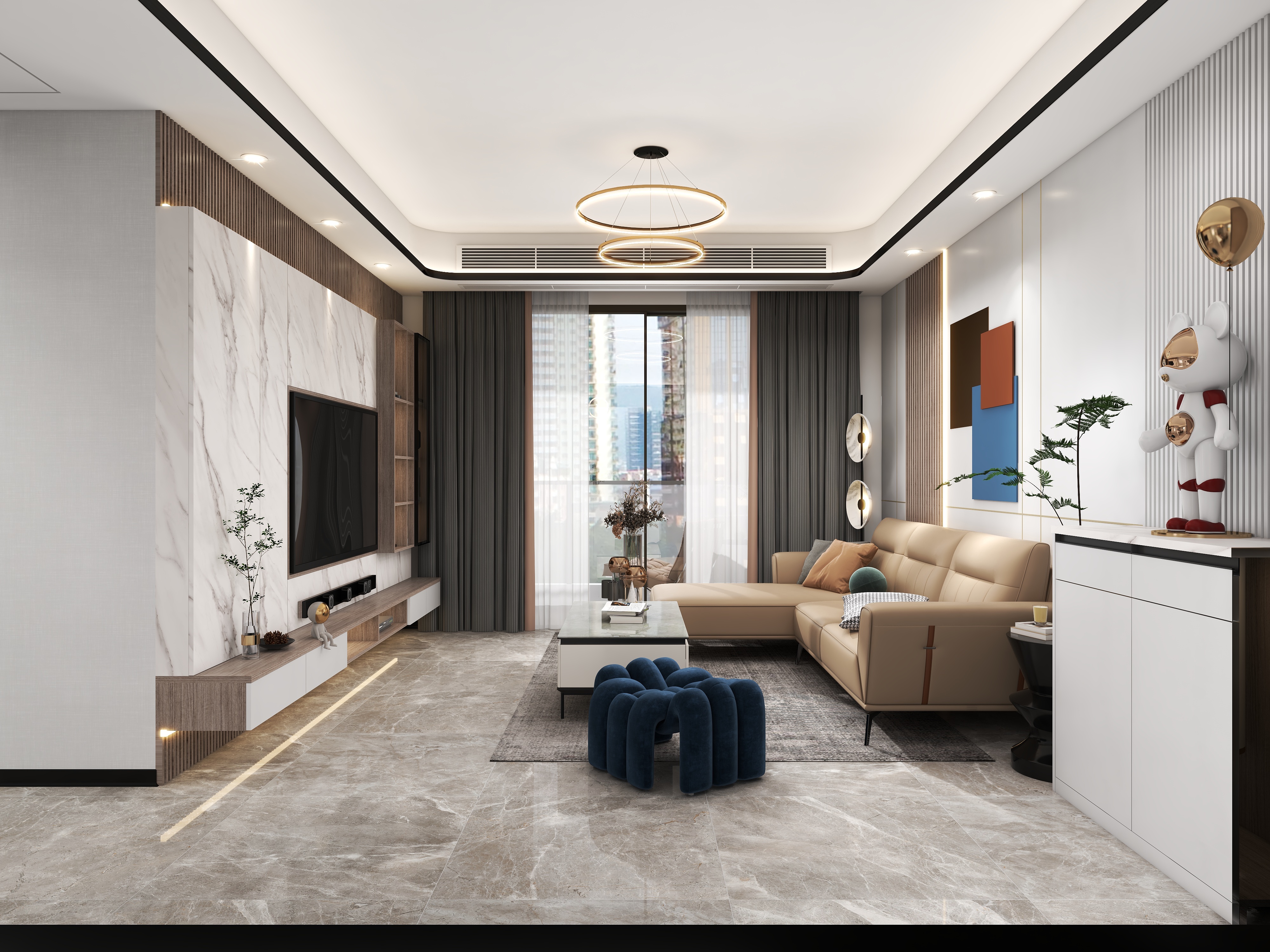 南山香江石丹利-龙光玖悦台114平方-装修设计方案