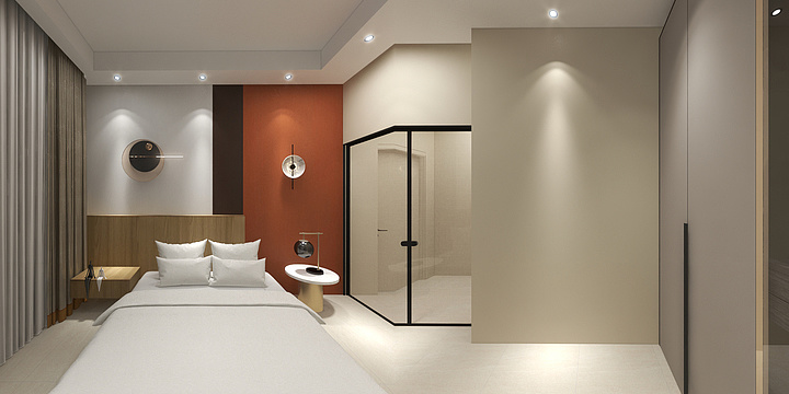 YM全案整装家居-主卧-装修设计方案