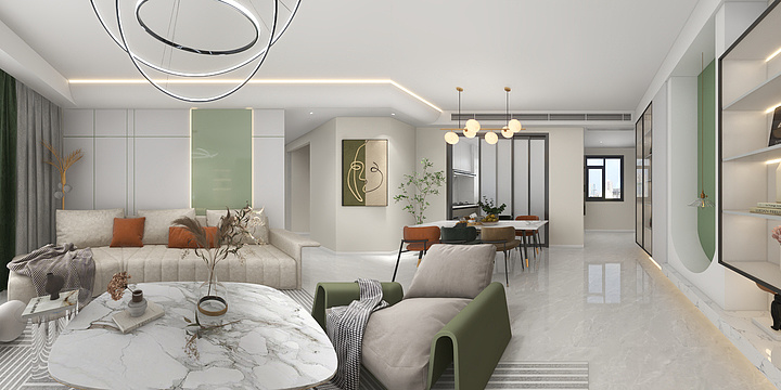 花涧溪-绿色-装修设计方案