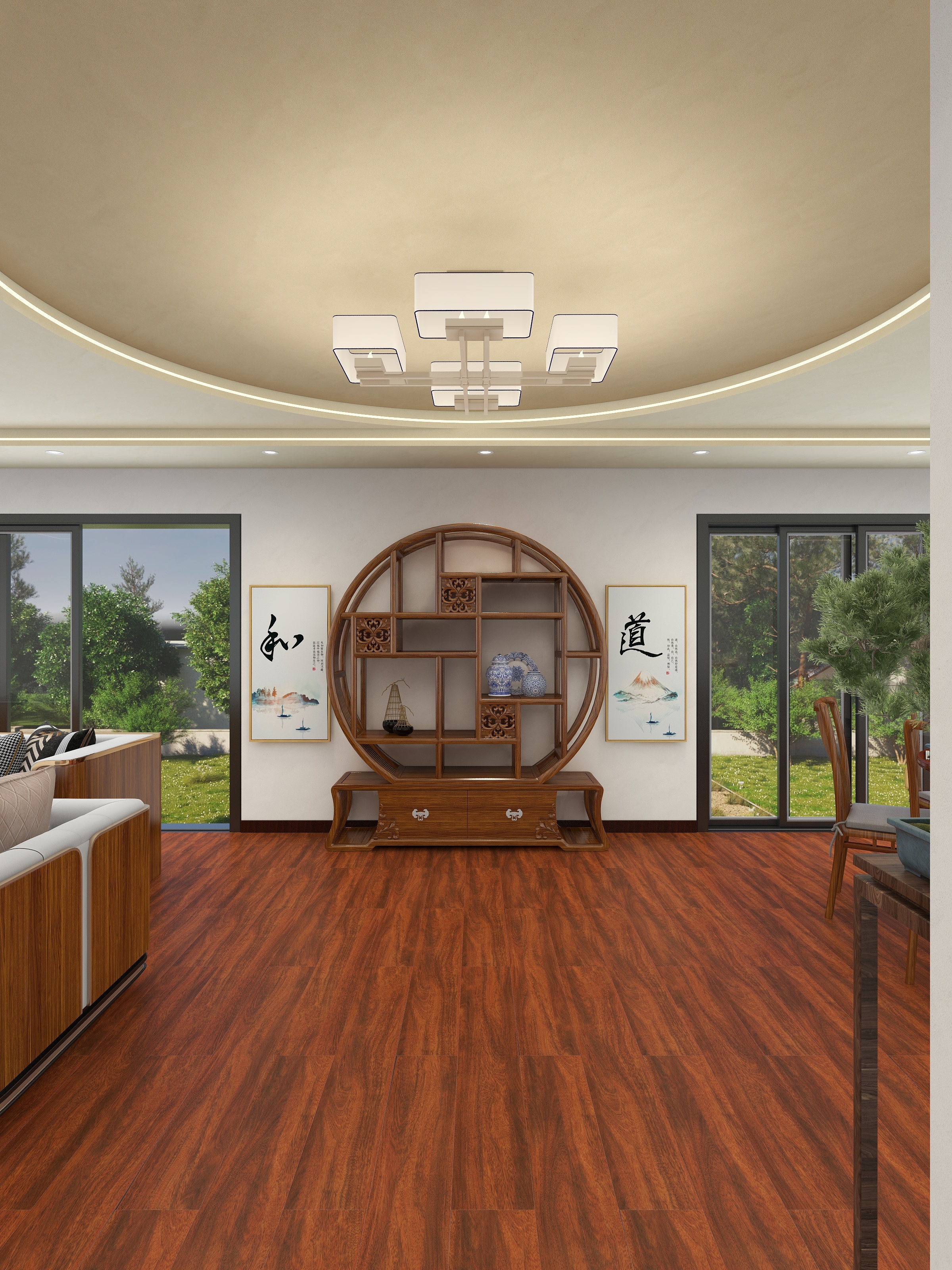 marcoJ-Northmead现代中式简约201㎡4室装修效果图