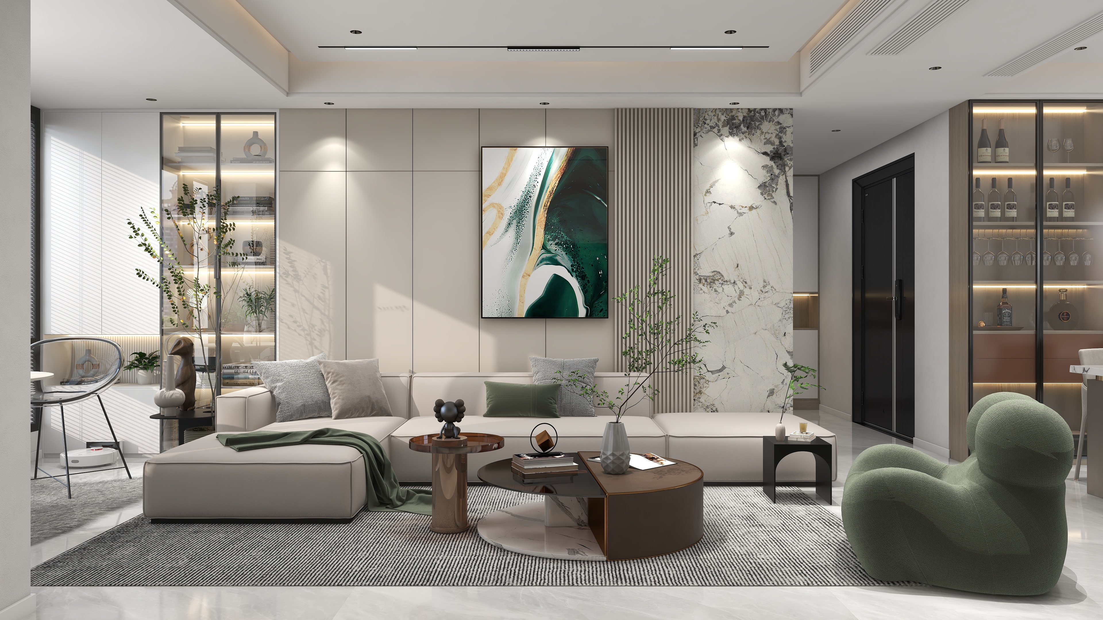 设计师赵响-《晴天》现代简约风格148平方4室2厅3卫装修效果图