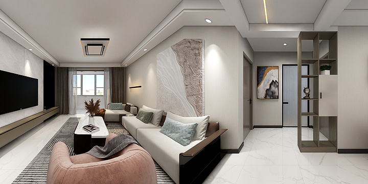 王小王在装修-107㎡1室-装修设计方案