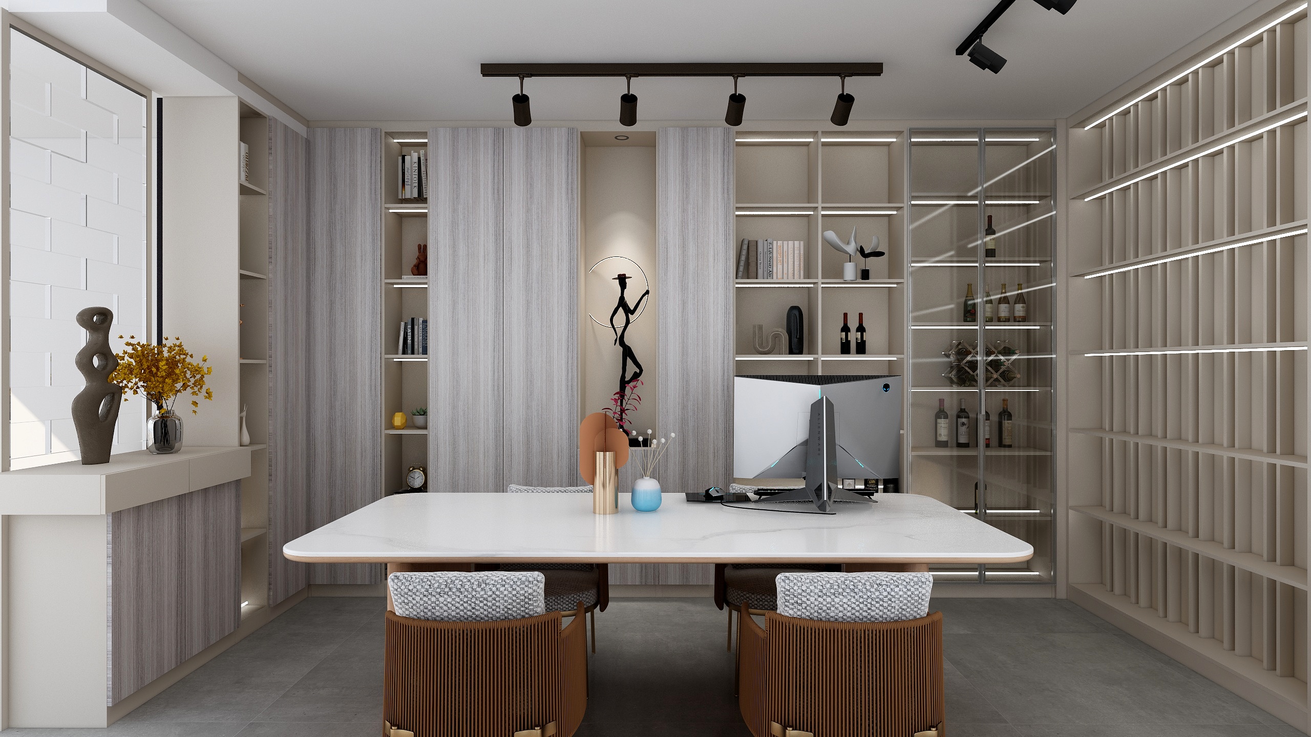 九九岛软装全案设计-博蕊斯展厅  展示柜  色板柜-装修设计方案