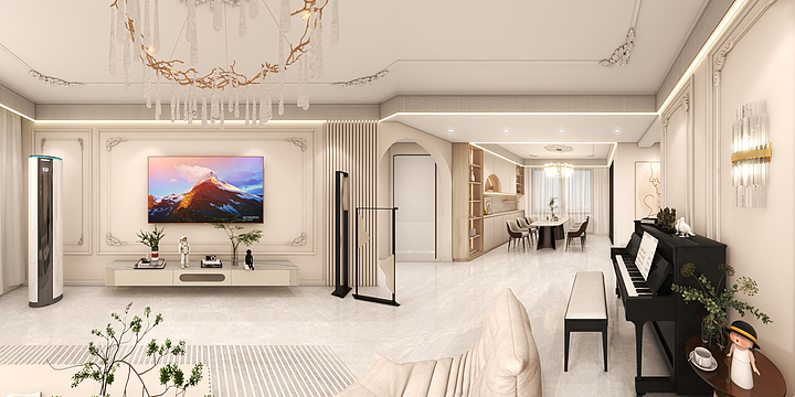 晚安...-飞鹤·东方御115m²效果图.d-装修设计方案