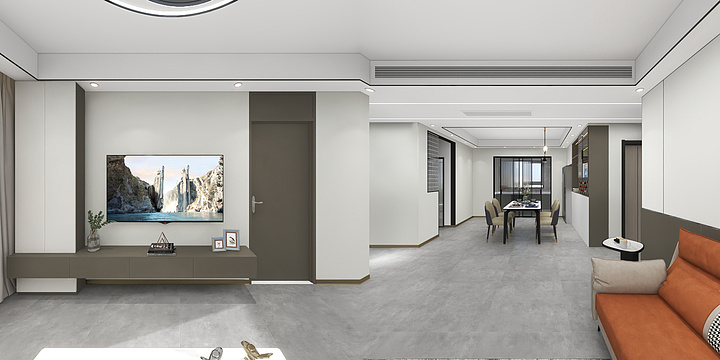 天津蓟州店-理想湾1-1-102-127㎡户型-方案二-装修设计方案