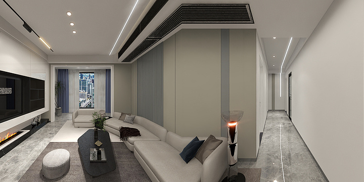 Xu一JiAng-瀚城绿洲套三103.01㎡-装修设计方案