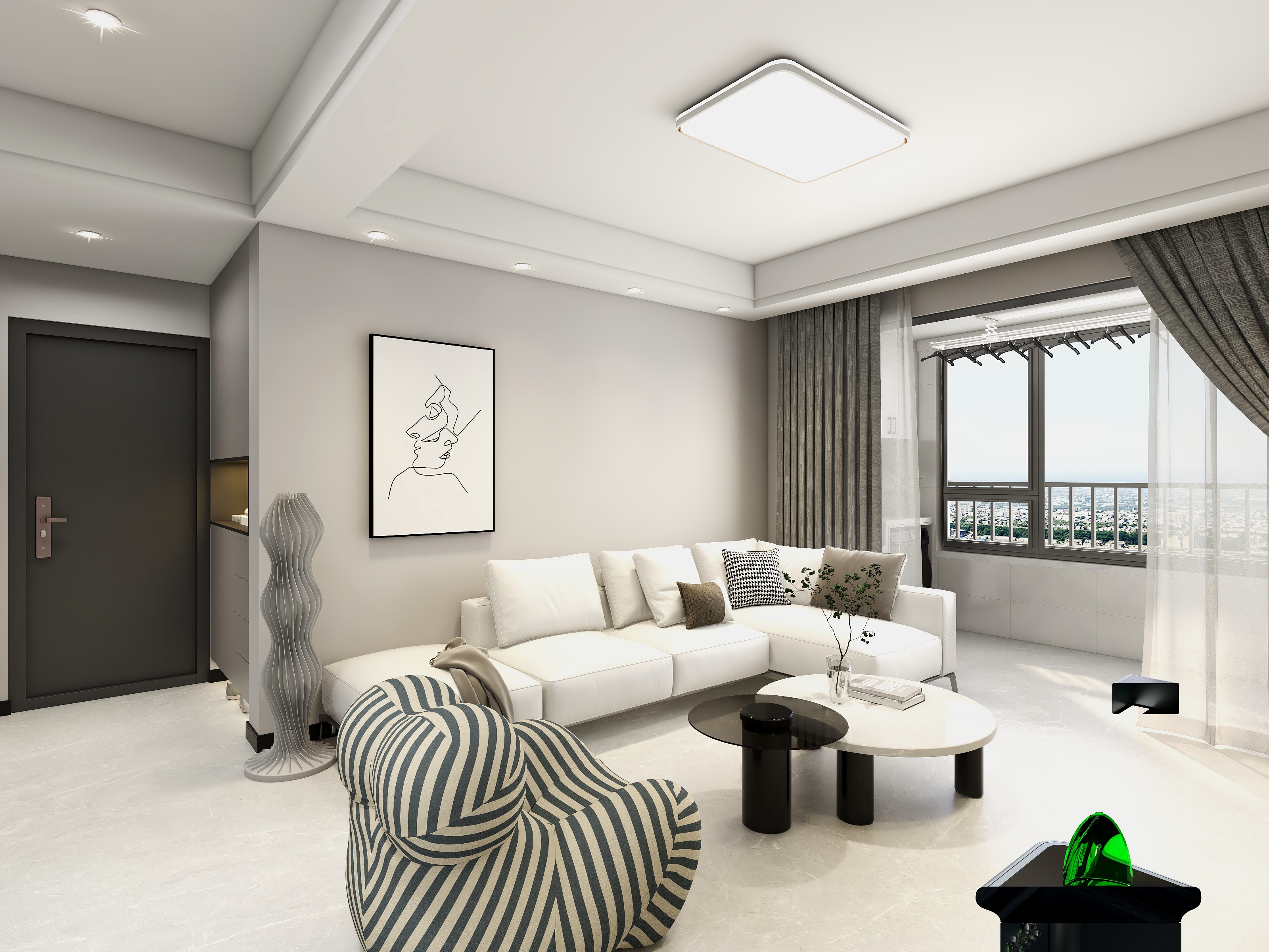 大大大可呀-万和城503现代简约装修效果图