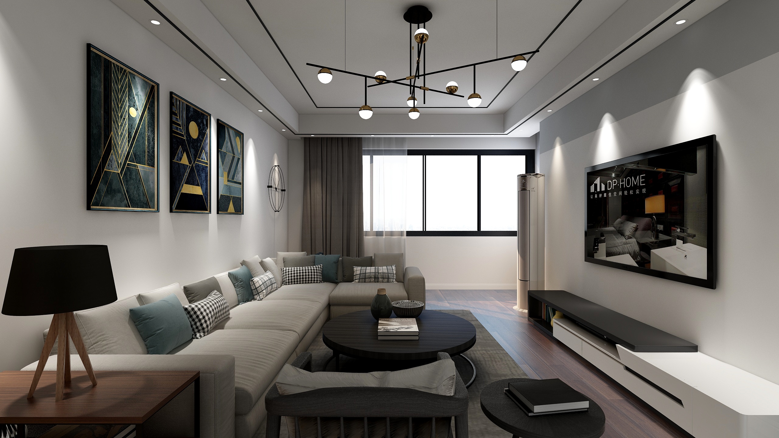 陈兜子-现代风格三房两厅装修效果图