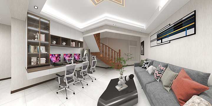 成都衡固整家定制庆阳店-太一地中海C2-1203客厅-装修设计方案