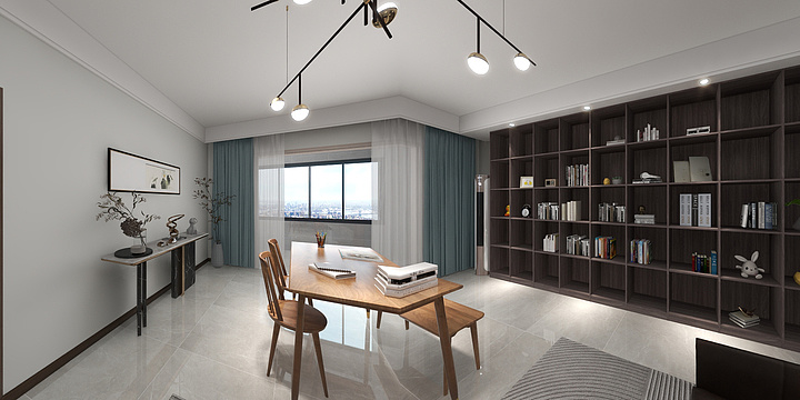 且听风吟96-效果图.dwg-装修设计方案