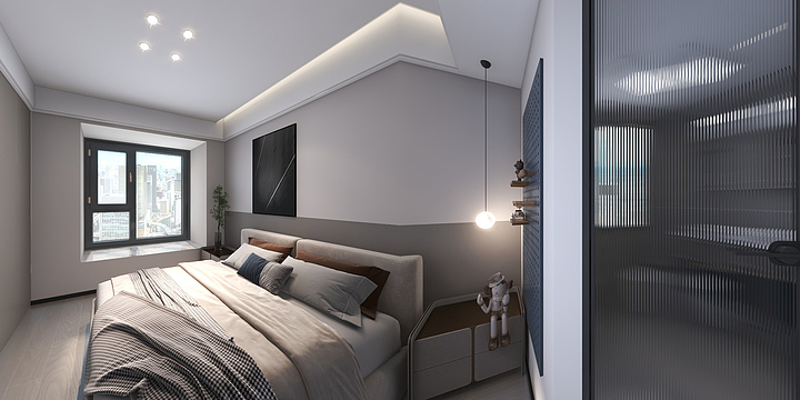 Ming丶X设计-阳光城丶无主灯蓉美女-装修设计方案