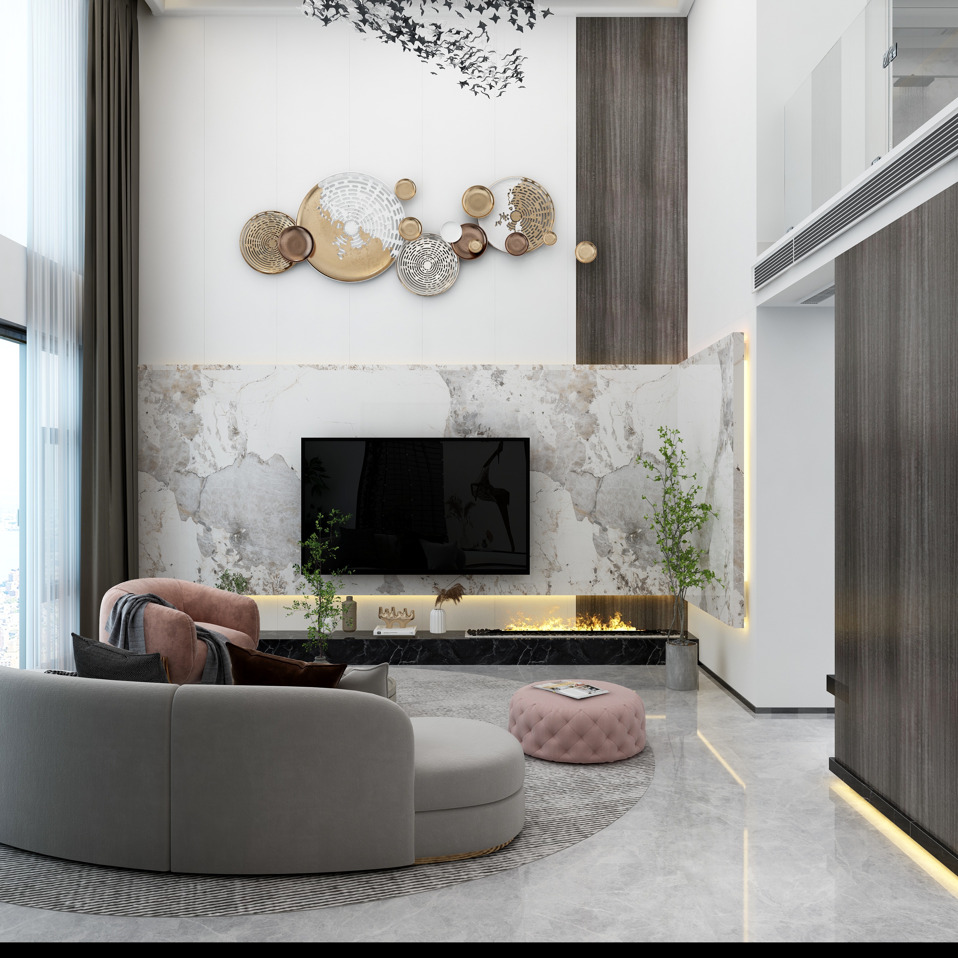 梵间老郭-145㎡2室装修效果图