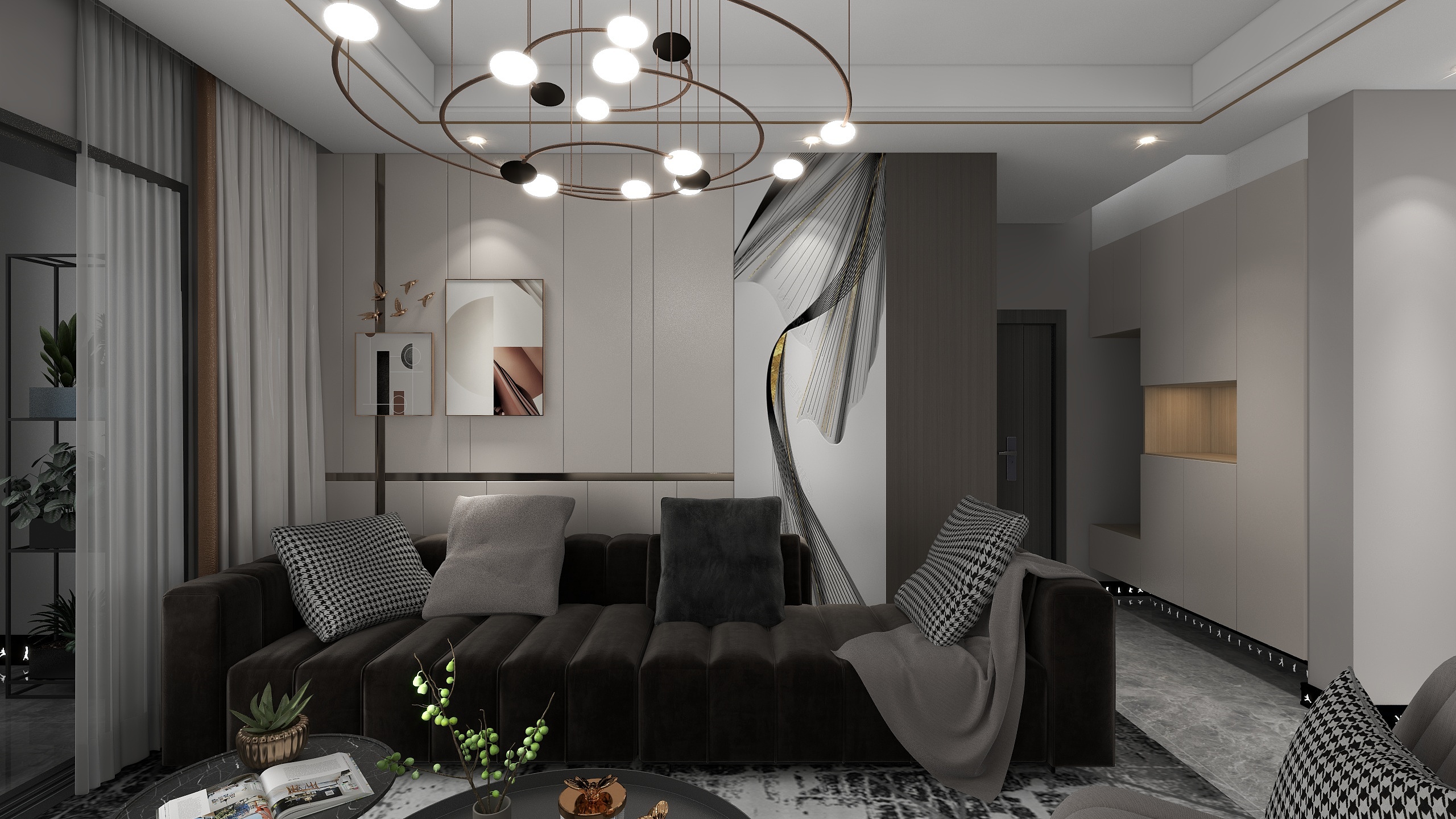 设计师珂源-武汉城建·融创锦上公馆107㎡3室装修效果图