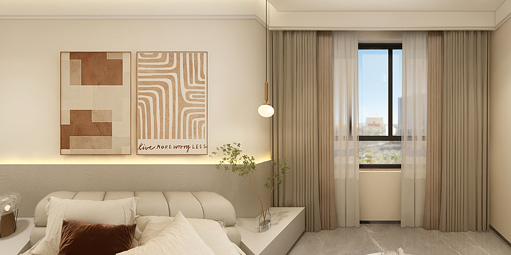 刘佳旭PeEl-极简奶油风-装修设计方案