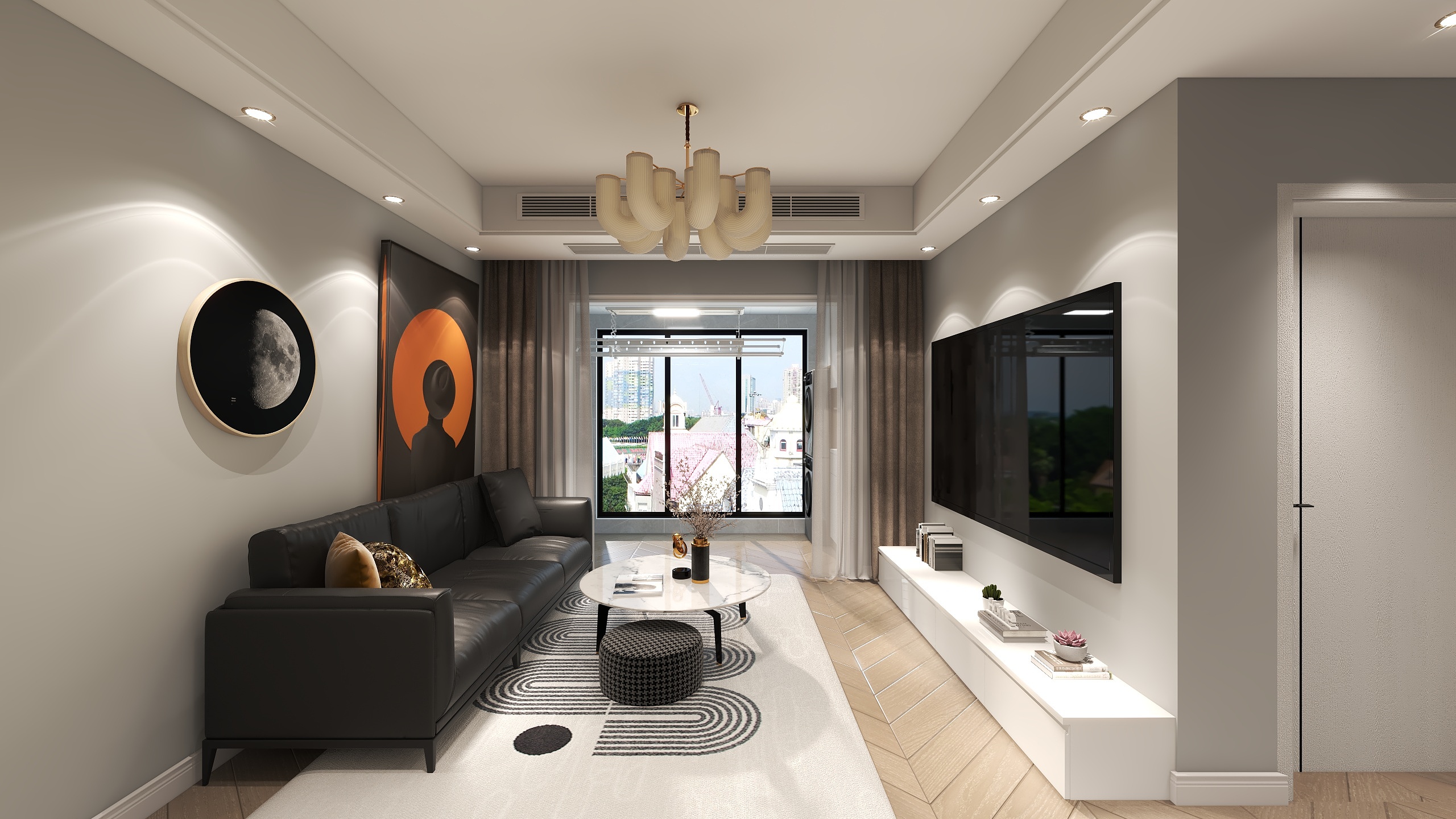 南京多特空间设计-风华府北欧原木风67平米装修效果图