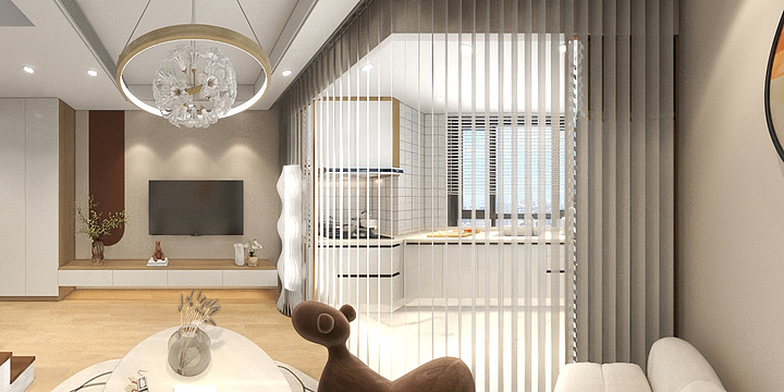 唐县大自然装饰-复式奶油风-装修设计方案