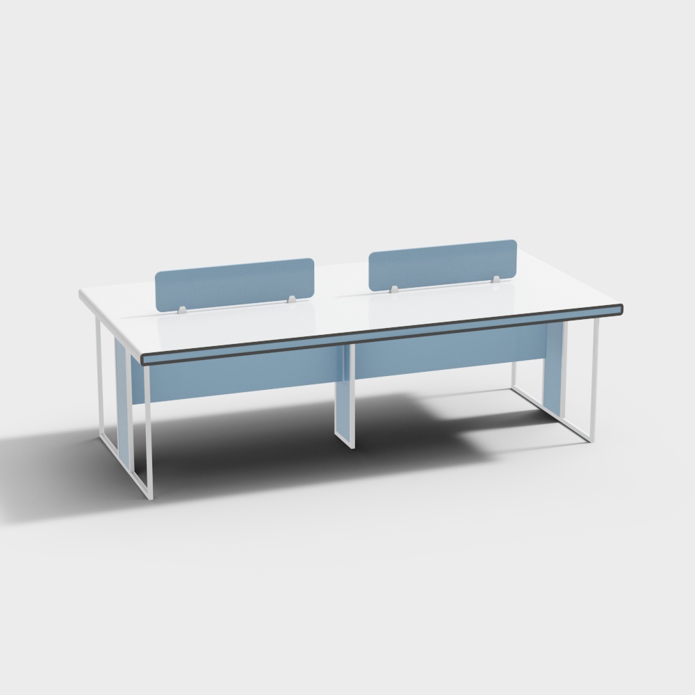理邦家具-医疗家具-YB34四人工作位3D模型