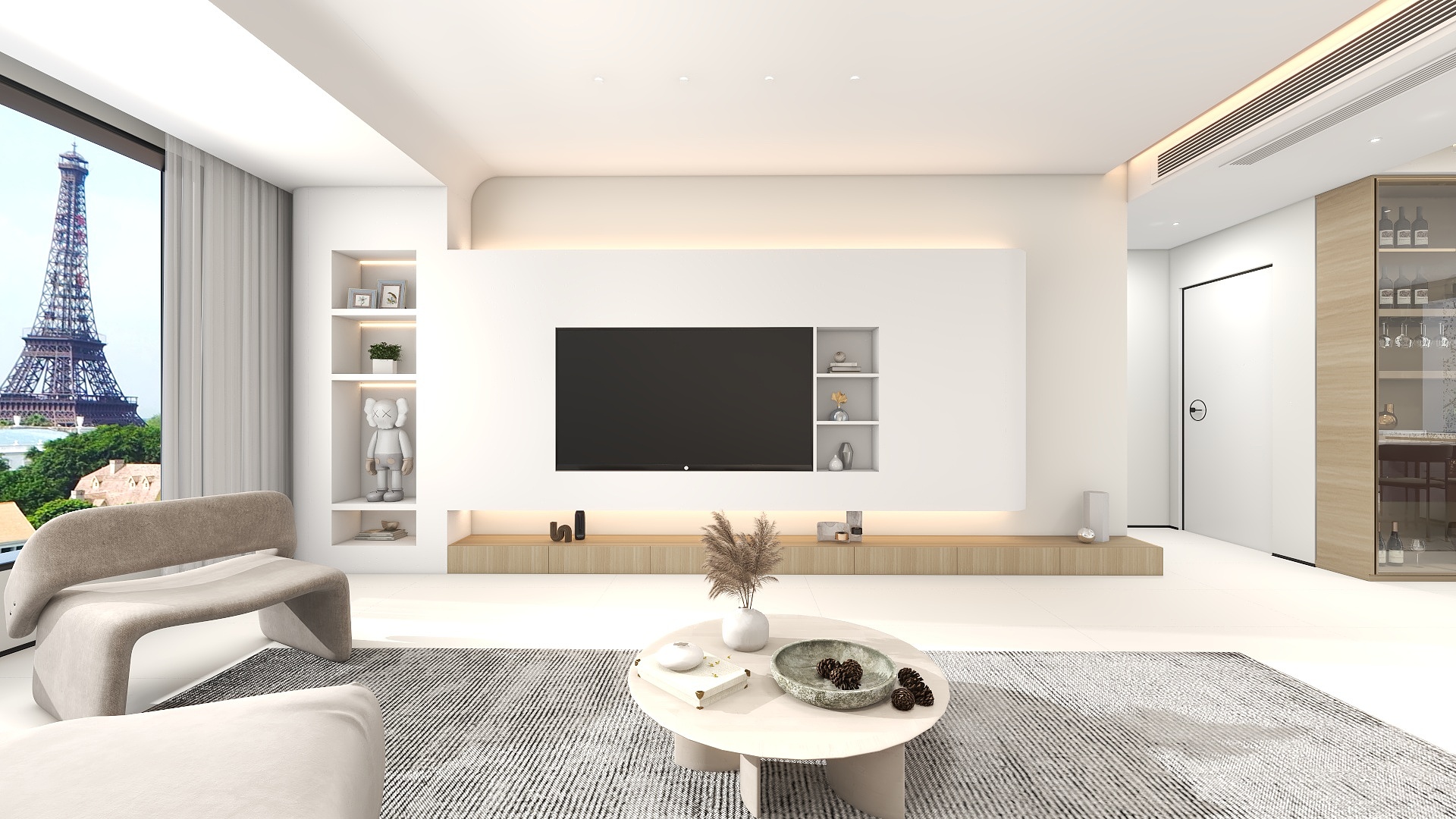 七洛-高邑石府128平极简-装修设计方案