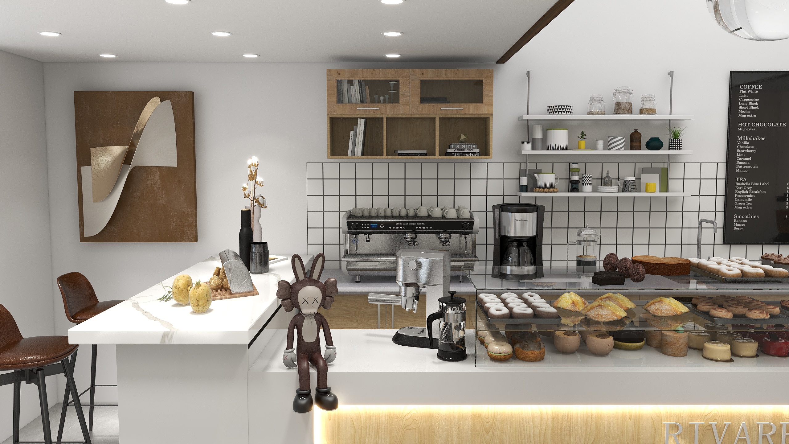 彭琛-龙湖新壹城loft咖啡馆装修效果图