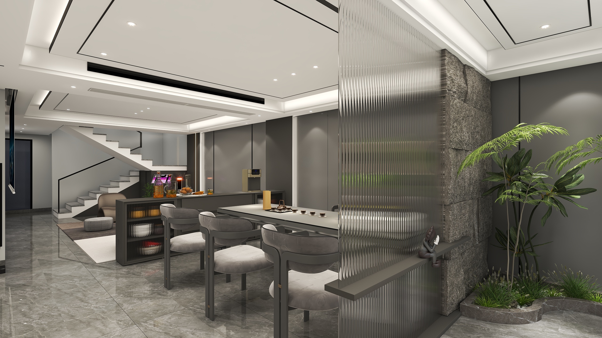 DESIGN满天星-领航公馆行政会所150㎡-现代-装修设计方案