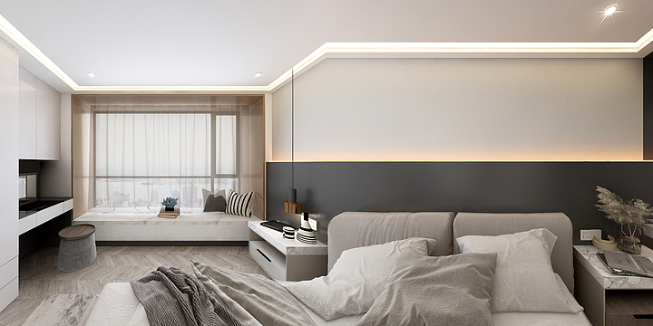 林深Des-黑与白轻奢设计-装修设计方案