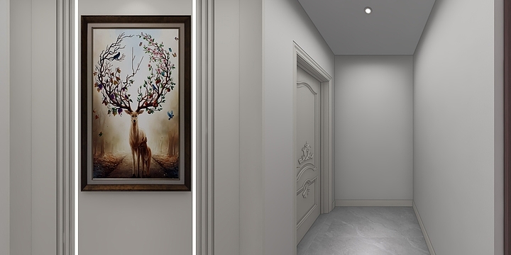 壹墨空间设计-风华尚品6#现代美式-装修设计方案