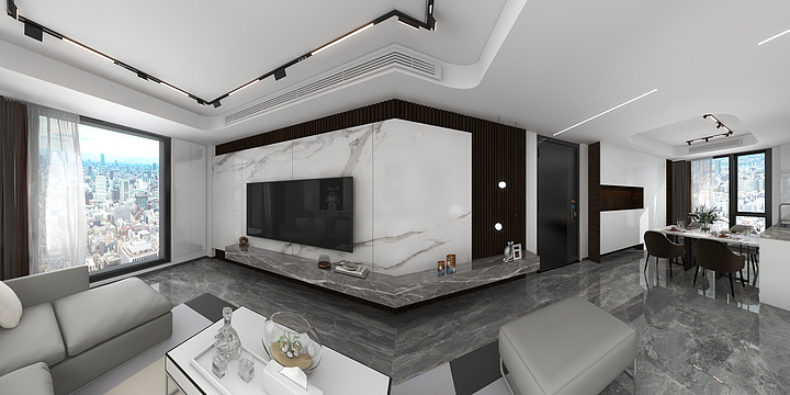 Simbaszy-水印康庭108㎡三室两厅一厨一卫-装修设计方案