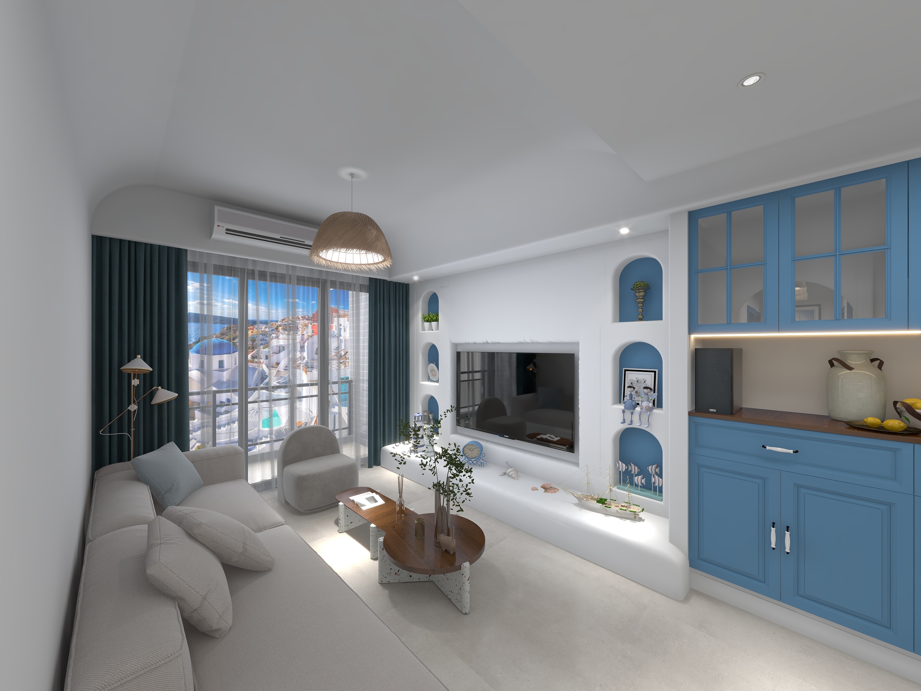 西雅圖室內設計-爱恋圣托里尼-装修设计方案