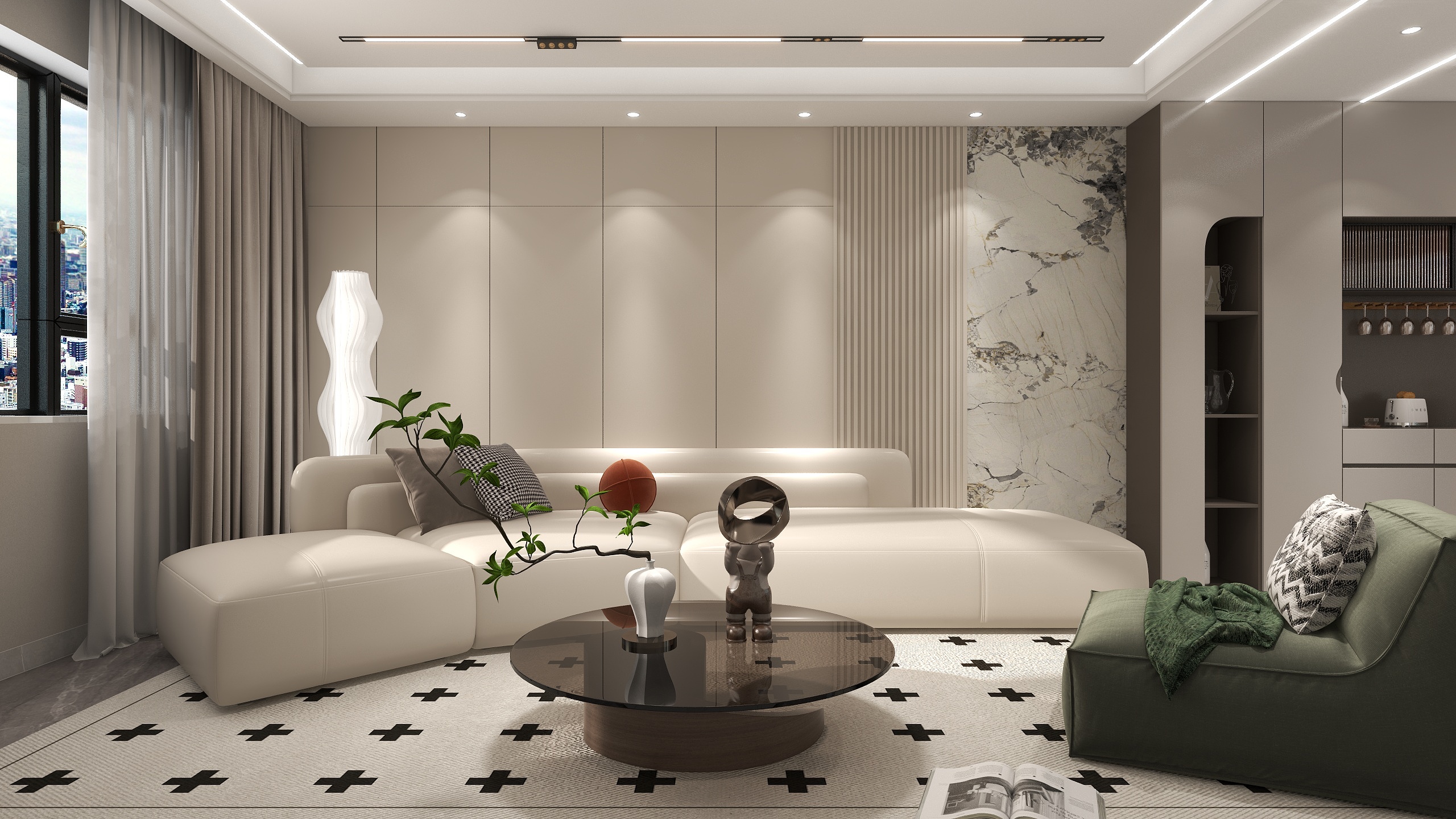 赵天琪-华润橡树湾-三期现代简约104㎡-装修设计方案