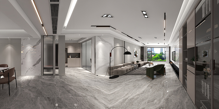 zhouqi1001-深业华府6-2504-客餐厅-装修设计方案