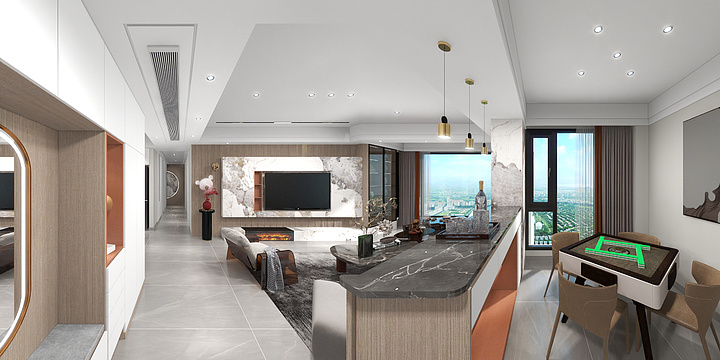 宇尚高端设计落地研发中心-凤凰城肖总豪宅-装修设计方案