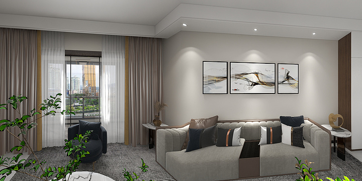 颢明设计-沁福圆 - 效果图-装修设计方案