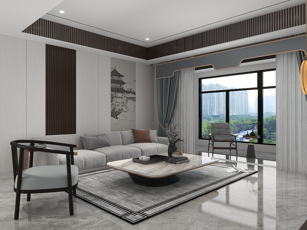 忘笑BByO-模板副本-130平新中式风格-装修设计方案