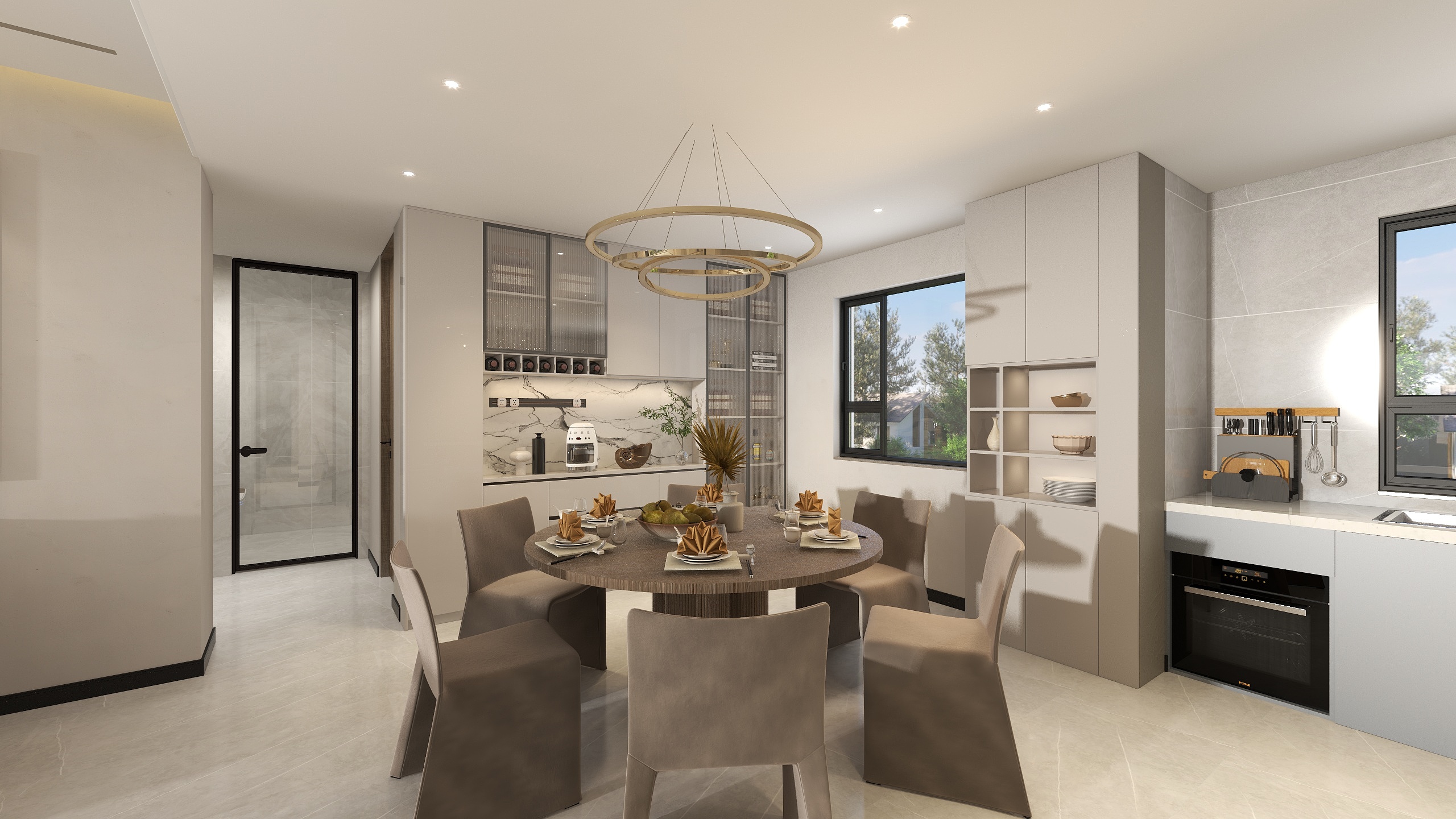 全案设计师-蔡喆-倒台厨房华润荣华府-装修设计方案