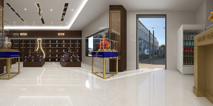 欧派板材整屋定制-青花朗酒专卖-装修设计方案