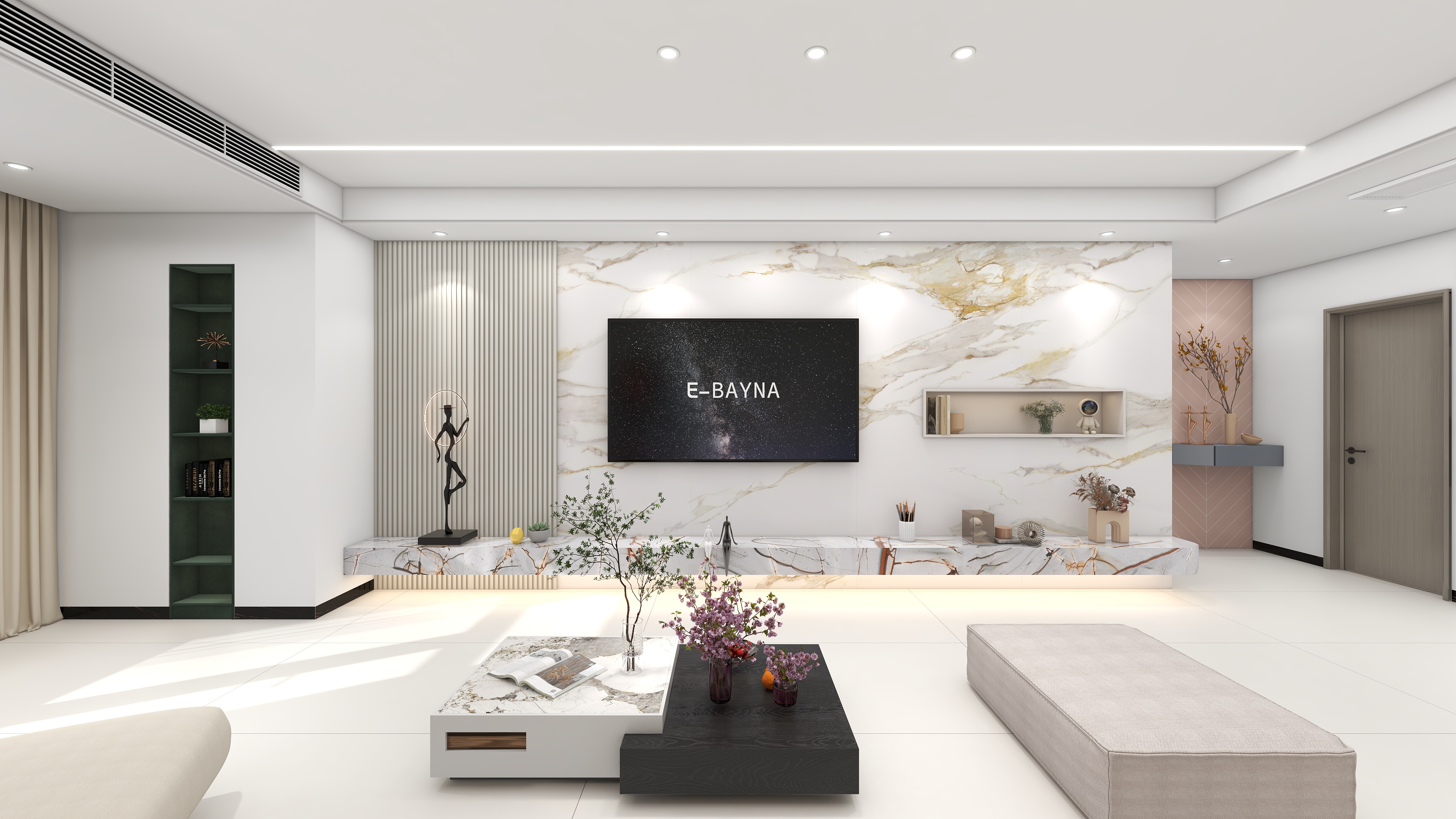 贵港宏宇陶瓷-现代125㎡3室-装修设计方案