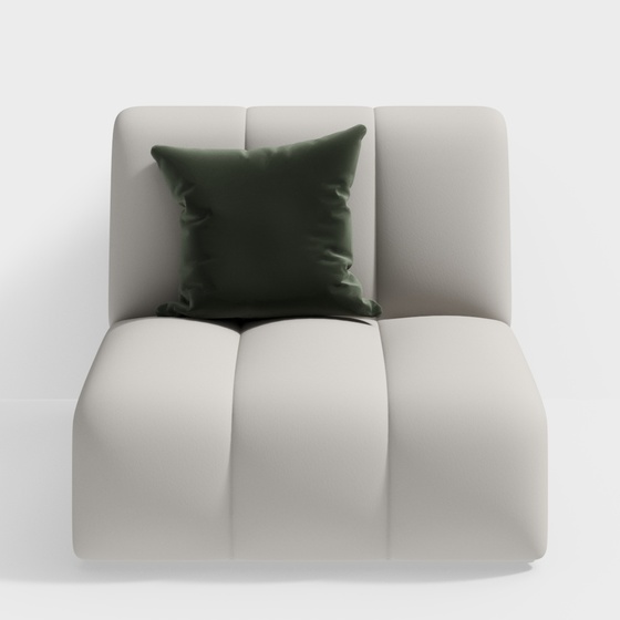 Modern cream style single sofa