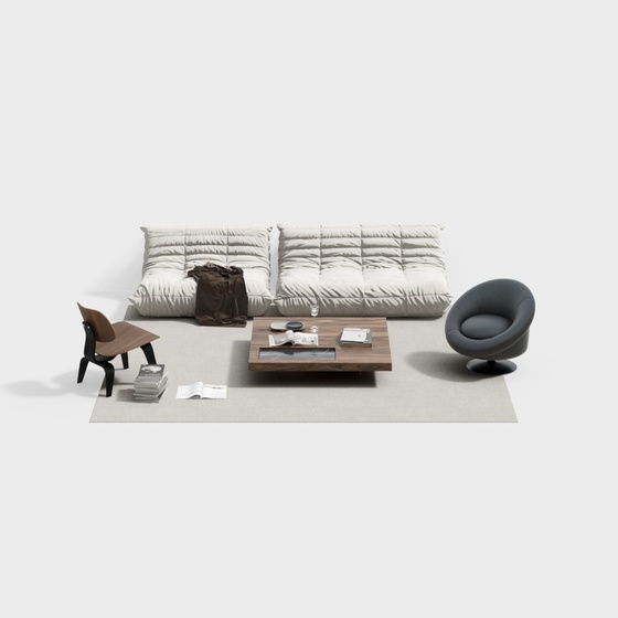 Wabi-sabi style sofa set