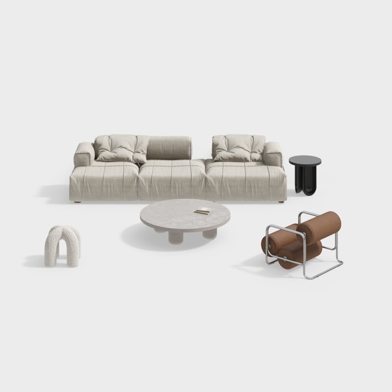 Wabi-sabi style sofa set