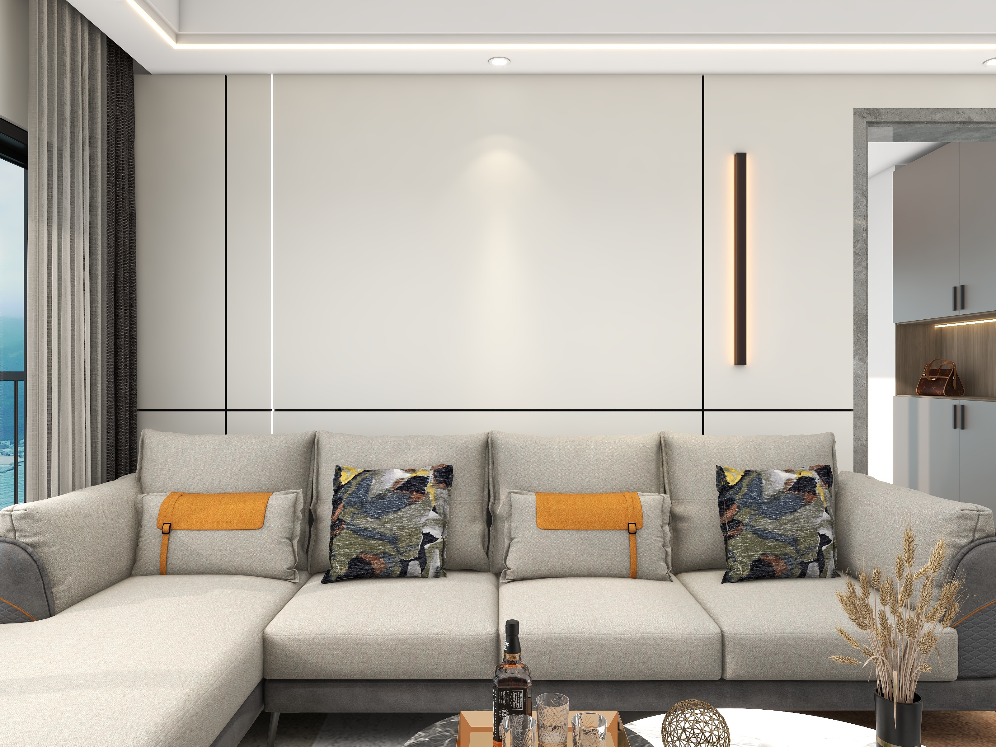 从化华浔-小城大院107㎡3室-装修设计方案