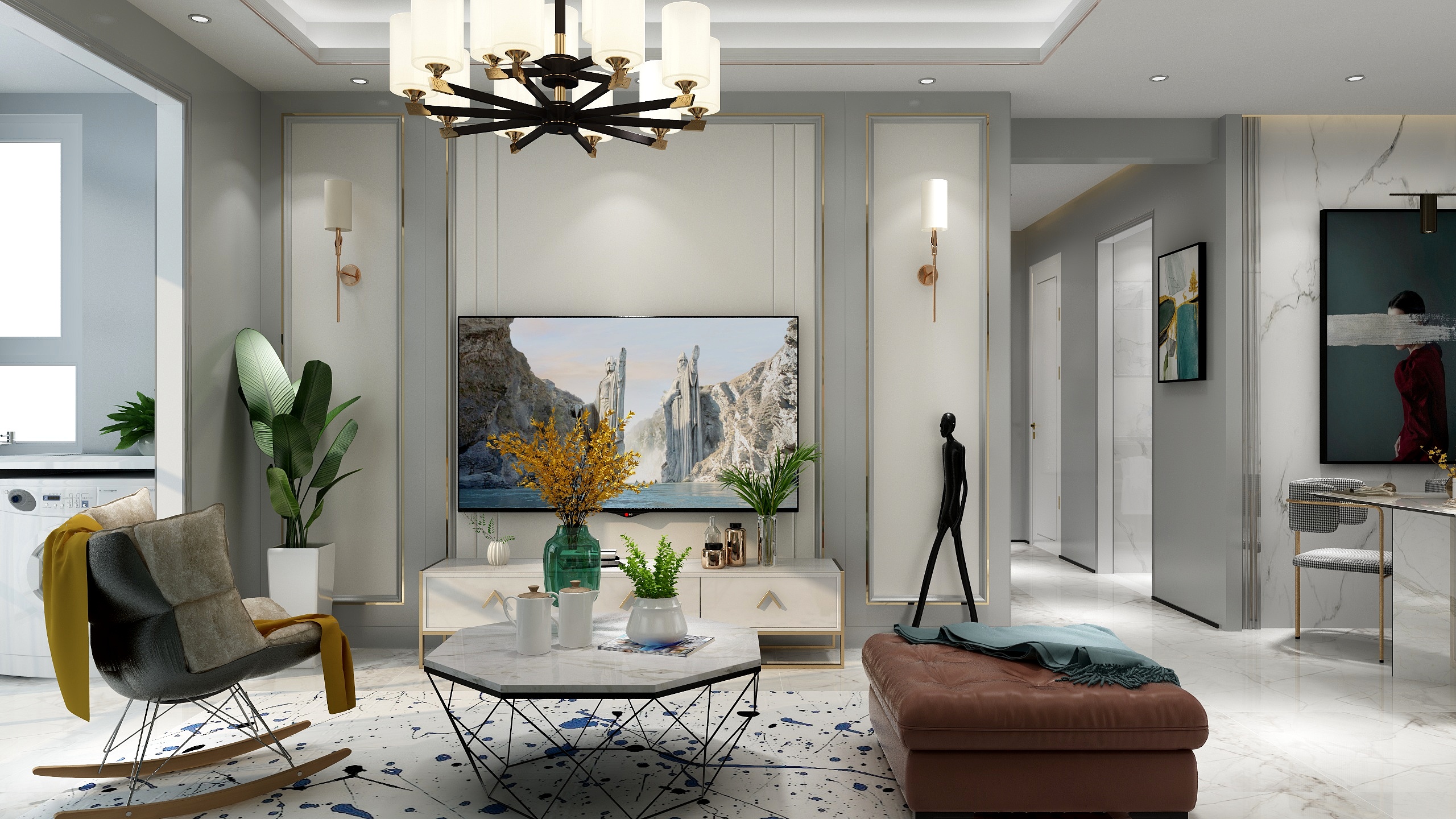 梵间老郭-107㎡3室-装修设计方案