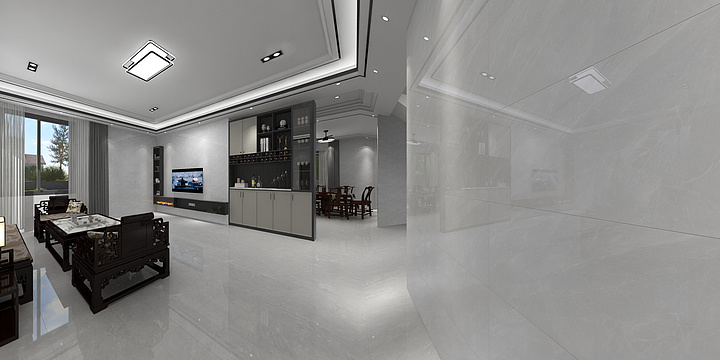 森鸿伟装饰-葵湖一楼天花-装修设计方案