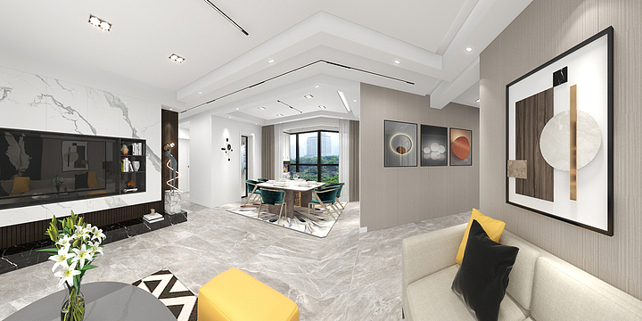 印阳装饰-设计师叶晨-客厅-装修设计方案